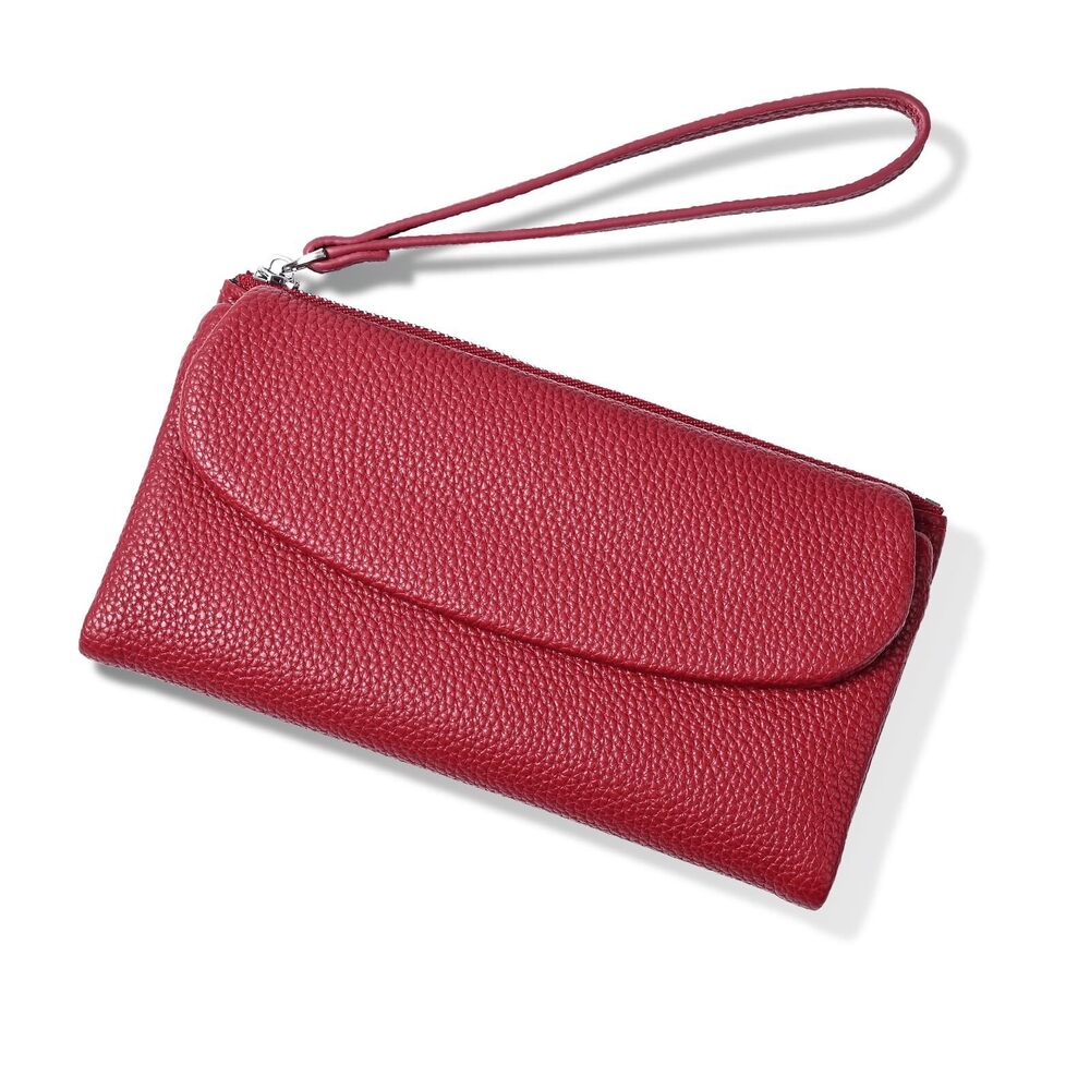 7847 Wallet , Bifold Long Wristlet Clutch Wallets, Large Capacity Zipper